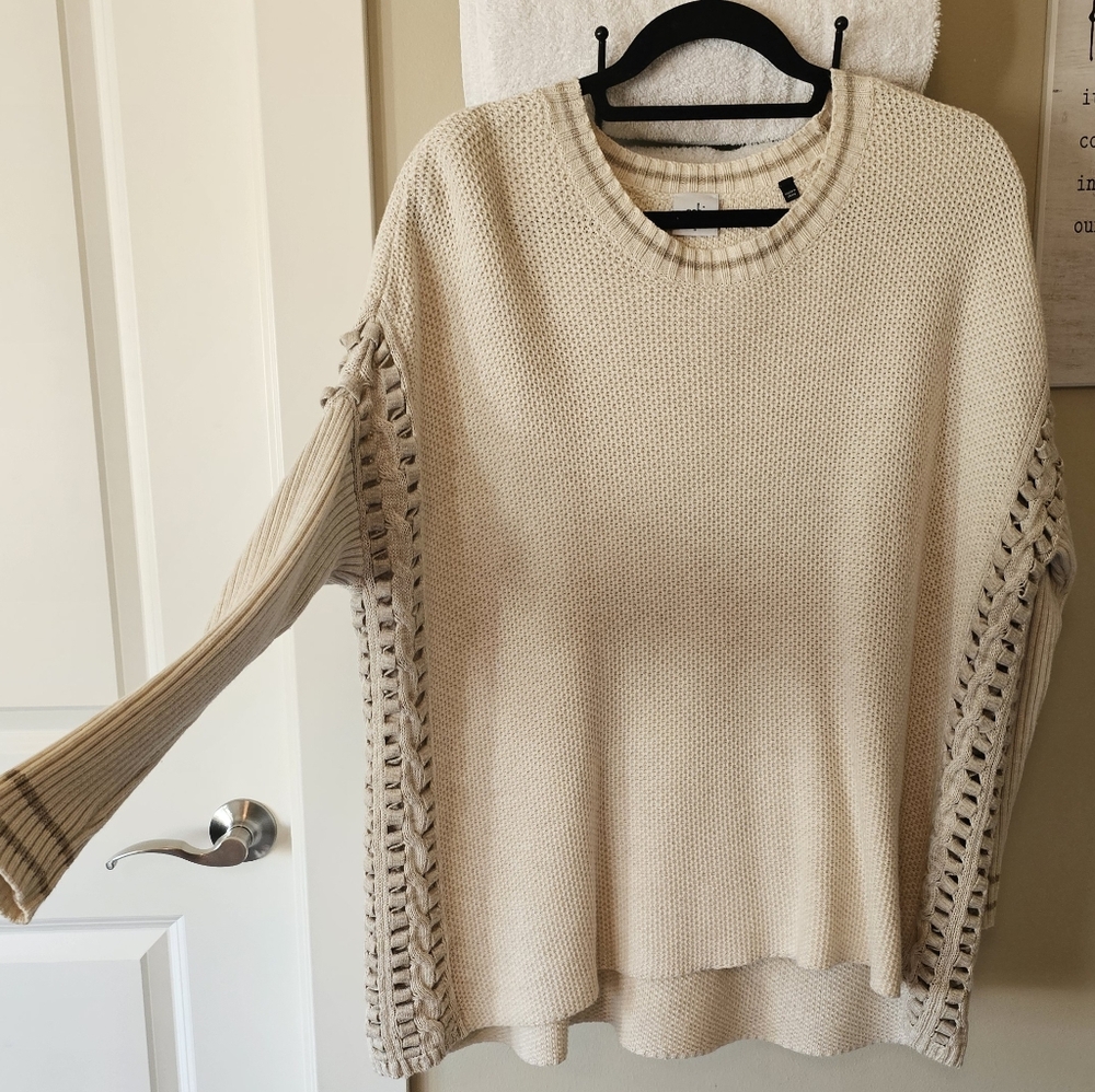 Cabi Cream Knit Sweater